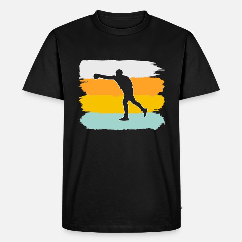 Boxen Retro - Männer Premium Bio T-Shirt - Schwarz