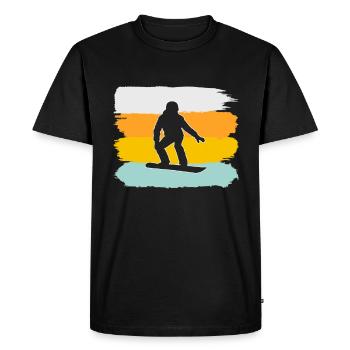 Snowboarding Retro - Men's Premium Organic T-Shirt - black - Front - Nico (187cm)