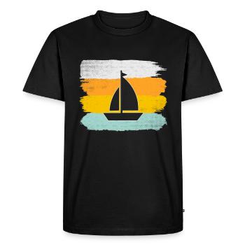 Sailing Retro - Men's Premium Organic T-Shirt - black - Front - Nico (187cm)