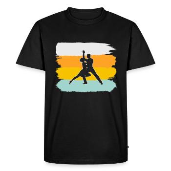 Dancing Retro - Men's Premium Organic T-Shirt - black - Front - Nico (187cm)