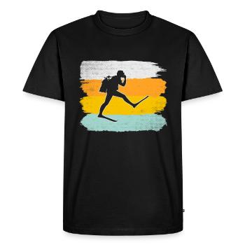 Diving Retro - Men's Premium Organic T-Shirt - black - Front - Nico (187cm)