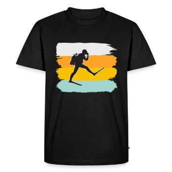 Diving Retro - Men's Premium Organic T-Shirt - black - Front - Nico (187cm)