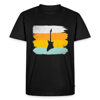 EGitarre Rétro - T-shirt Premium bio Homme - noir - Devant - Nico (187cm)