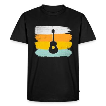 Guitare Rétro - T-shirt Premium bio Homme - noir - Devant - Nico (187cm)