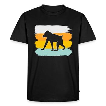 Singe Rétro - T-shirt Premium bio Homme - noir - Devant - Nico (187cm)
