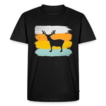 Moose Retro - T-shirt Premium bio Homme - noir - Devant - Nico (187cm)