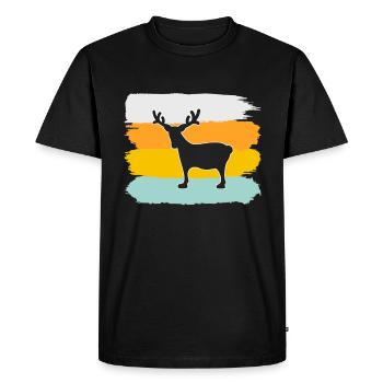 Moose Retro - T-shirt Premium bio Homme - noir - Devant - Nico (187cm)