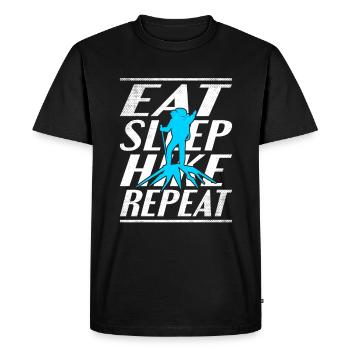 Alimentation Sommeil Randonnée - T-shirt Premium bio Homme - noir - Devant - Nico (187cm)