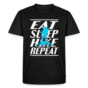 Alimentation Sommeil Randonnée - T-shirt Premium bio Homme - noir - Devant - Nico (187cm)