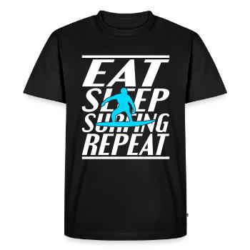 Alimentation Sommeil Surf - T-shirt Premium bio Homme - noir - Devant - Nico (187cm)