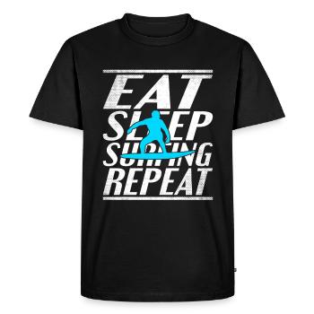 Alimentation Sommeil Surf - T-shirt Premium bio Homme - noir - Devant - Nico (187cm)