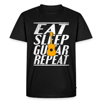 Guitare de sommeil alimentaire - T-shirt Premium bio Homme - noir - Devant - Nico (187cm)