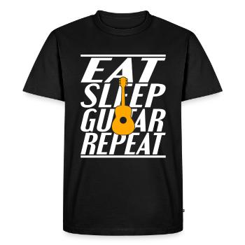 Guitare de sommeil alimentaire - T-shirt Premium bio Homme - noir - Devant - Nico (187cm)