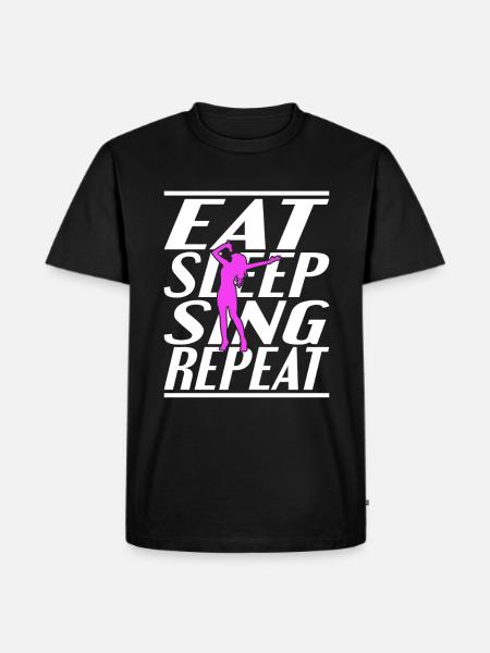 Eating Sleeping Singing - Men's Premium Organic T-Shirt - black