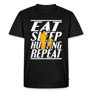 Chasse au sommeil alimentaire - T-shirt Premium bio Homme - noir - Devant - Nico (187cm)