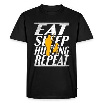 Chasse au sommeil alimentaire - T-shirt Premium bio Homme - noir - Devant - Nico (187cm)