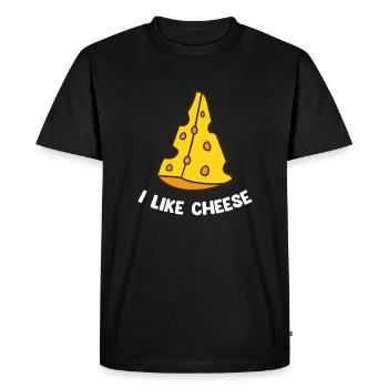 Drôle d’amateur de fromage Humour Fromage - T-shirt Premium bio Homme - noir - Devant - Nico (187cm)