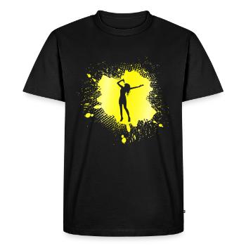 Chanter - T-shirt Premium bio Homme - noir - Devant - Nico (187cm)