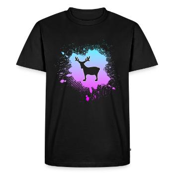 Élan - T-shirt Premium bio Homme - noir - Devant - Nico (187cm)