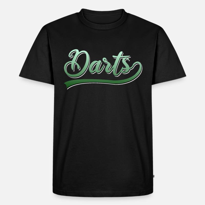 Darts - Männer Premium Bio T-Shirt - Schwarz
