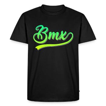 Le BMX - T-shirt Premium bio Homme - noir - Devant - Nico (187cm)