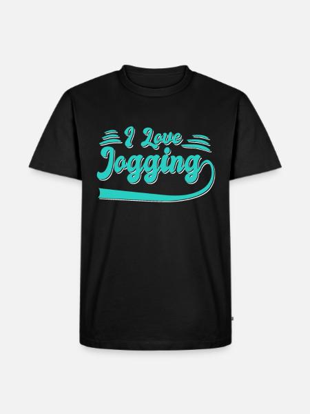 I love jogging - Men's Premium Organic T-Shirt - black