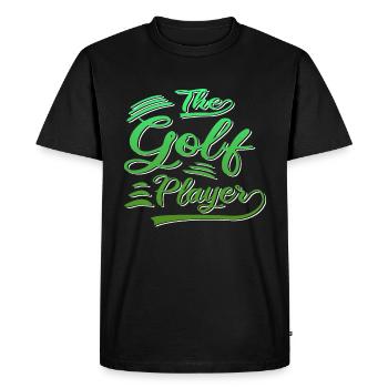 Le joueur de golf - T-shirt Premium bio Homme - noir - Devant - Nico (187cm)