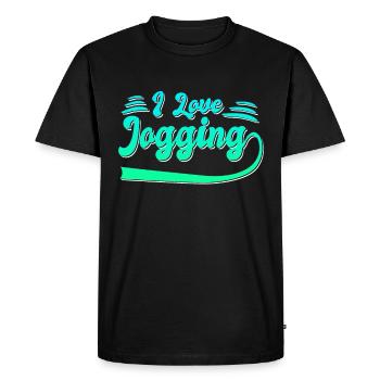 J’adore faire du jogging - T-shirt Premium bio Homme - noir - Devant - Nico (187cm)