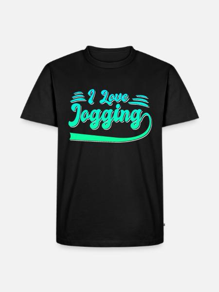 I love jogging - Men's Premium Organic T-Shirt - black