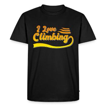 I love climbing - Men's Premium Organic T-Shirt - black - Front - Nico (187cm)