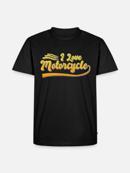I love motorcycles - Men's Premium Organic T-Shirt - black