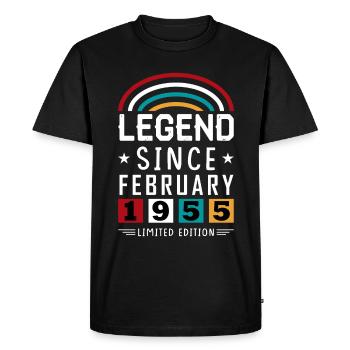 1955 Legend Since Birthday Gift Février - T-shirt Premium bio Homme - noir - Devant - Nico (187cm)