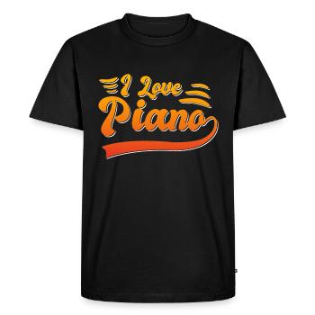 J’adore le piano - T-shirt Premium bio Homme - noir - Devant - Nico (187cm)