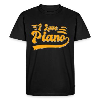 J’adore le piano - T-shirt Premium bio Homme - noir - Devant - Nico (187cm)