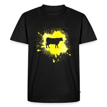 Vache - T-shirt Premium bio Homme - noir - Devant - Nico (187cm)