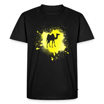 Camel - Men's Premium Organic T-Shirt - black - Front - Nico (187cm)