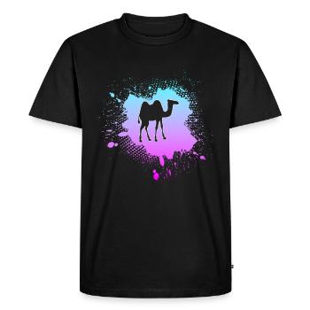 Camel - Men's Premium Organic T-Shirt - black - Front - Nico (187cm)
