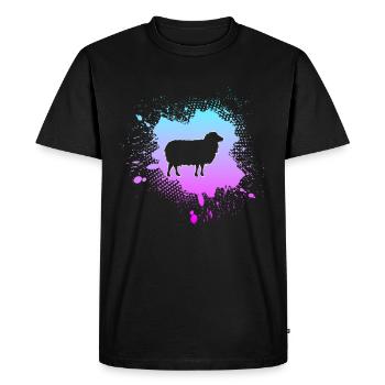 Mouton - T-shirt Premium bio Homme - noir - Devant - Nico (187cm)