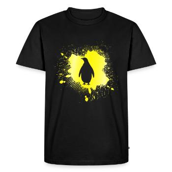 Pingouin - T-shirt Premium bio Homme - noir - Devant - Nico (187cm)