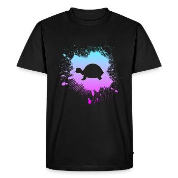 Turtle - Men's Premium Organic T-Shirt - black - Front - Nico (187cm)
