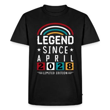 2028 Legend Since Birthday Gift April - Men's Premium Organic T-Shirt - black - Front - Nico (187cm)