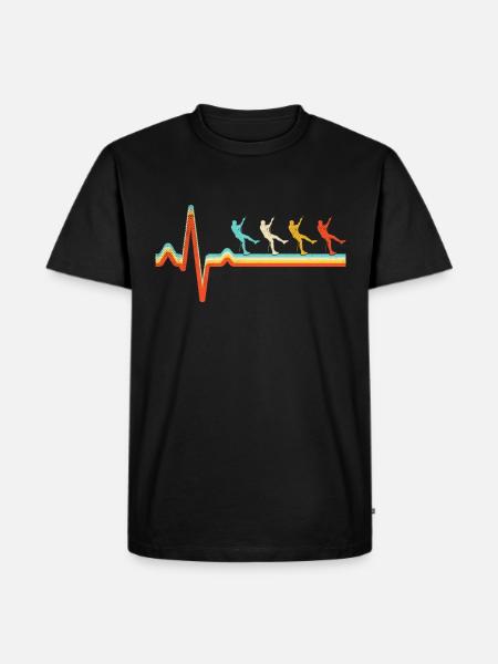 Climbing Retro Heartbeat - Men's Premium Organic T-Shirt - black