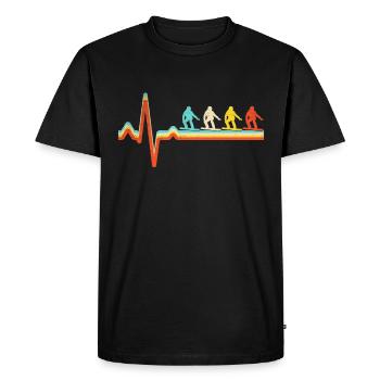 Snowboard Rétro Heartbeat - T-shirt Premium bio Homme - noir - Devant - Nico (187cm)