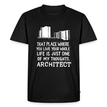 Architect Definition - Men's Premium Organic T-Shirt - black - Front - Nico (187cm)
