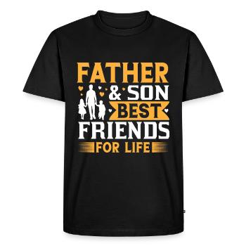 Father & Son Best Friends For Life - Men's Premium Organic T-Shirt - black - Front - Nico (187cm)
