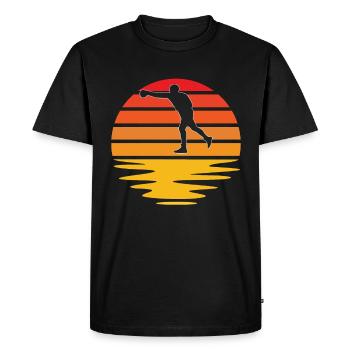 Boxe Rétro - T-shirt Premium bio Homme - noir - Devant - Nico (187cm)