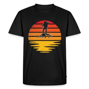 Mountaineering Retro - Men's Premium Organic T-Shirt - black - Front - Nico (187cm)