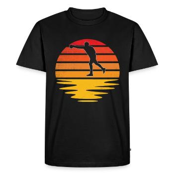 Boxe Rétro - T-shirt Premium bio Homme - noir - Devant - Nico (187cm)