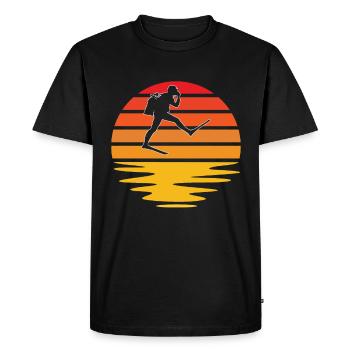 Diving Retro - Men's Premium Organic T-Shirt - black - Front - Nico (187cm)
