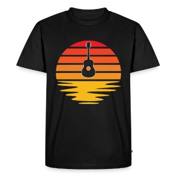 Guitare Rétro - T-shirt Premium bio Homme - noir - Devant - Nico (187cm)